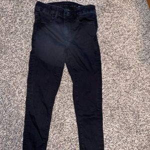 Size 2, black, stretch skinny jeans from American eagle.